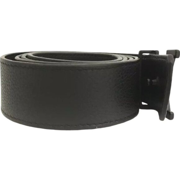 622379AR (S6) Louis Vuitton Belt Black Aerogram Leather - Picture 5 of 9